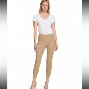 Michael Kors 100% Leather Skinny Leg Pants Camel Size 4